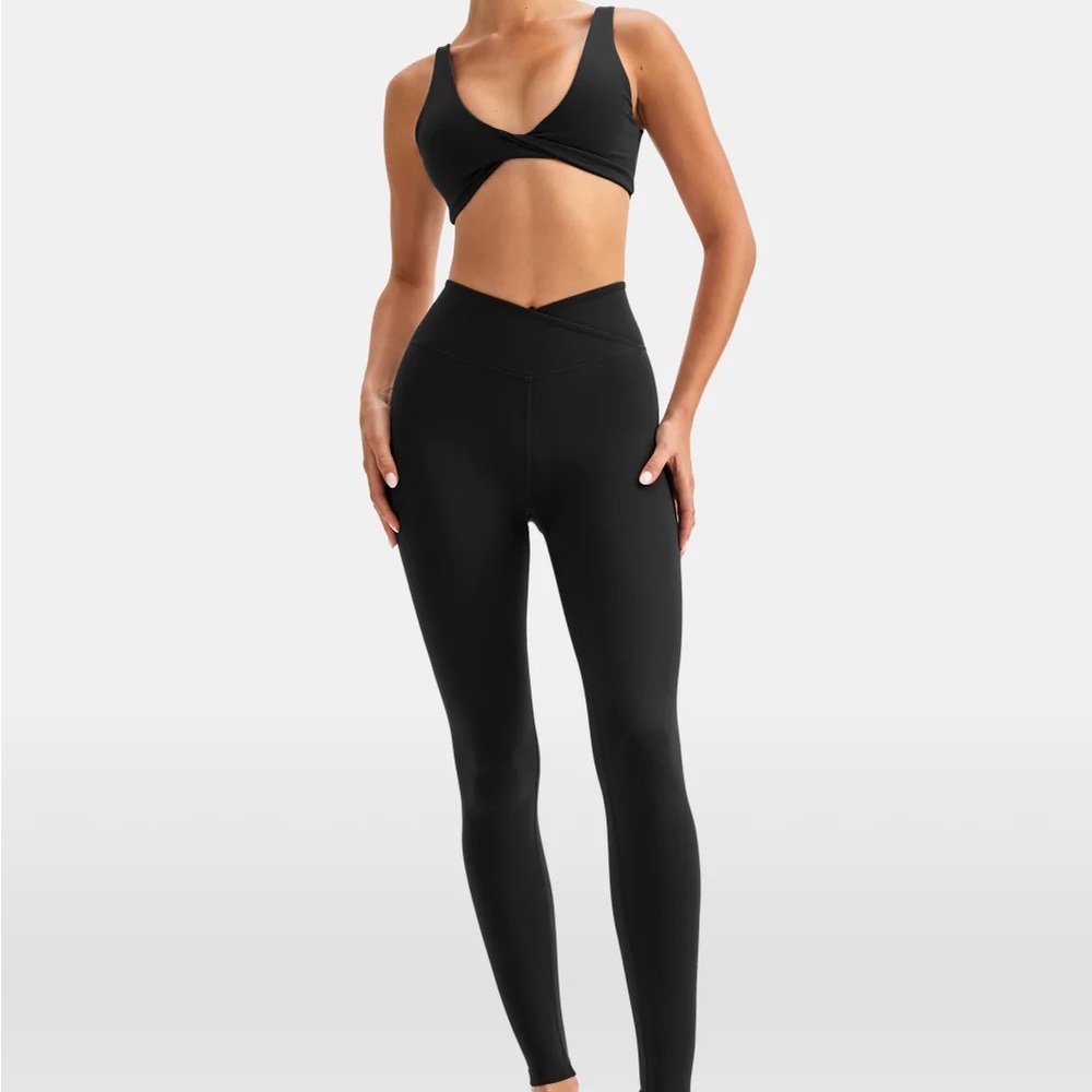 DayFlex Wrap High Waisted Legging - Shadow Black